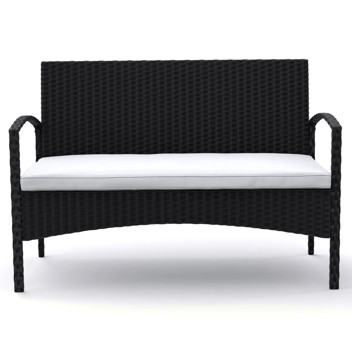 Gartenset Rattan CATANIA schwarz