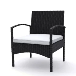 Gartenset Rattan CATANIA schwarz