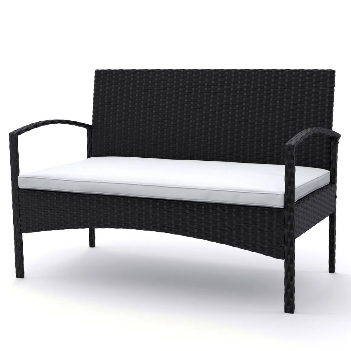 Gartenset Rattan CATANIA schwarz