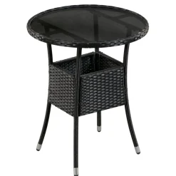 Gartenset Rattan FLORIDA schwarz