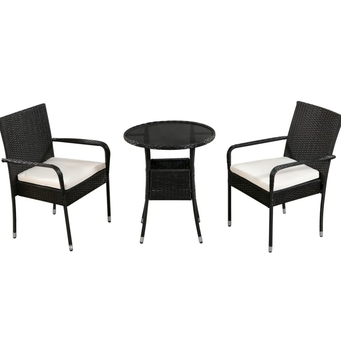 Gartenset Rattan FLORIDA schwarz