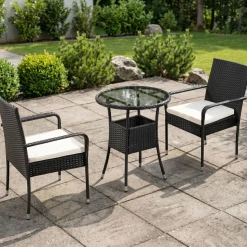 Gartenset Rattan FLORIDA schwarz