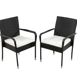 Gartenset Rattan FLORIDA schwarz