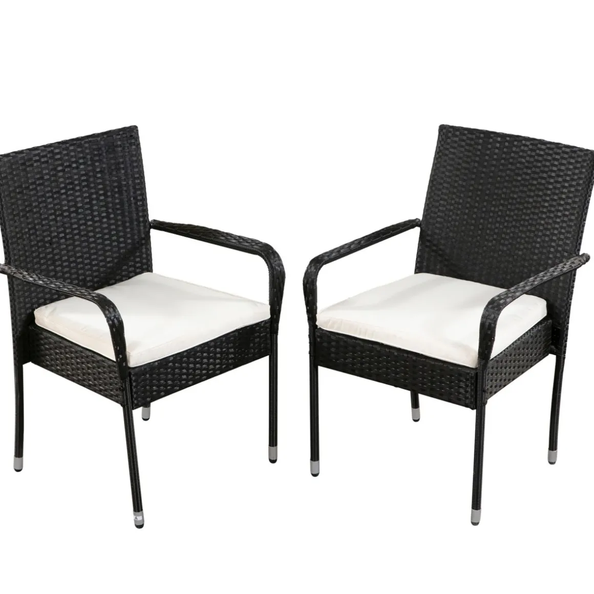 Gartenset Rattan FLORIDA schwarz