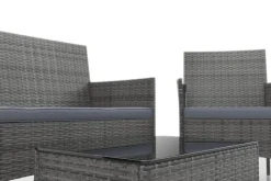 Gartenset Rattan MALIA grau/anthrazit