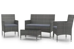 Gartenset Rattan MALIA grau/anthrazit