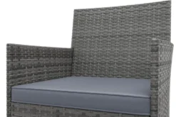 Gartenset Rattan MALIA grau/anthrazit