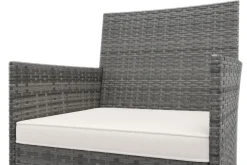 Gartenset Rattan MALIA grau/weiss