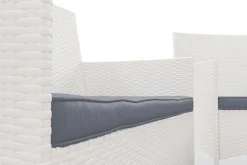 Gartenset Rattan MALIA weiss/grau