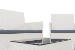Gartenset Rattan MALIA weiss/grau