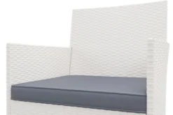 Gartenset Rattan MALIA weiss/grau