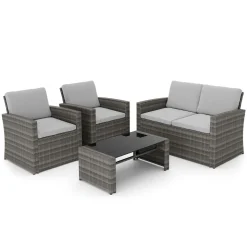 Gartenset Rattan MILENA grau