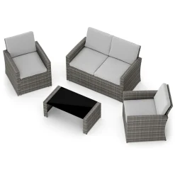 Gartenset Rattan MILENA grau
