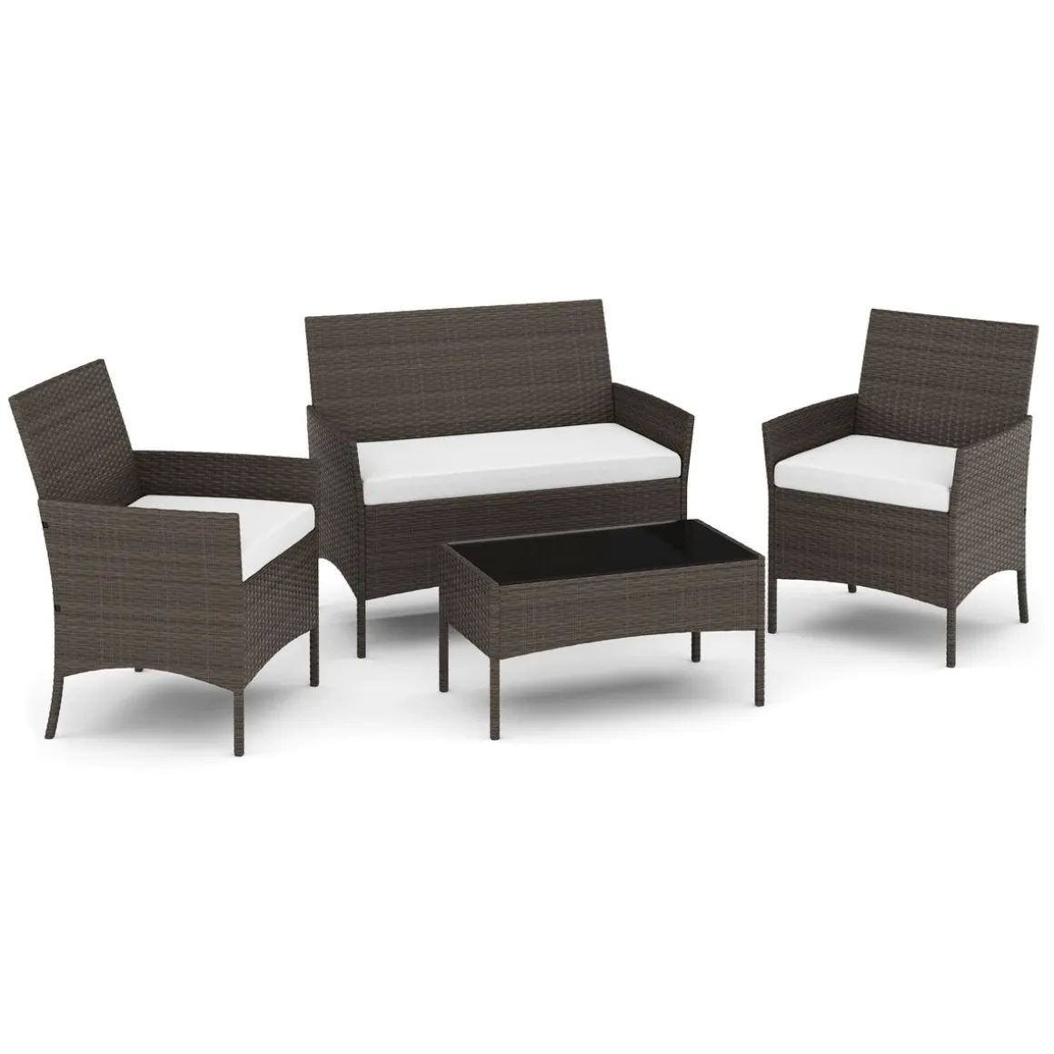 Gartenset Rattan MOLDE braun/beige