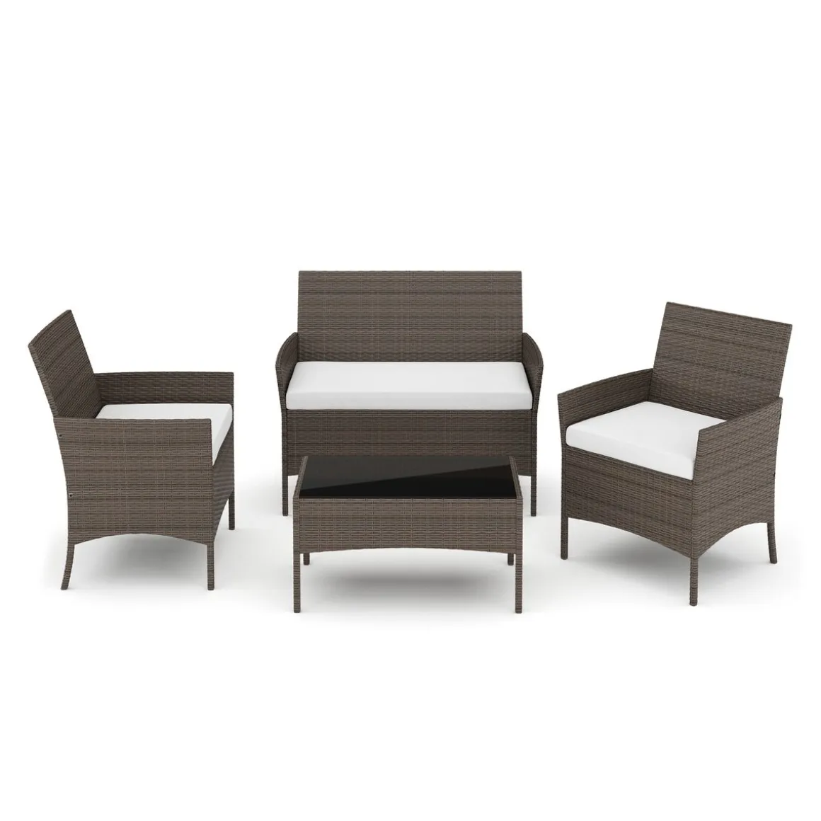 Gartenset Rattan MOLDE braun/beige