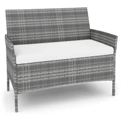 Gartenset Rattan MOLDE grau/beige