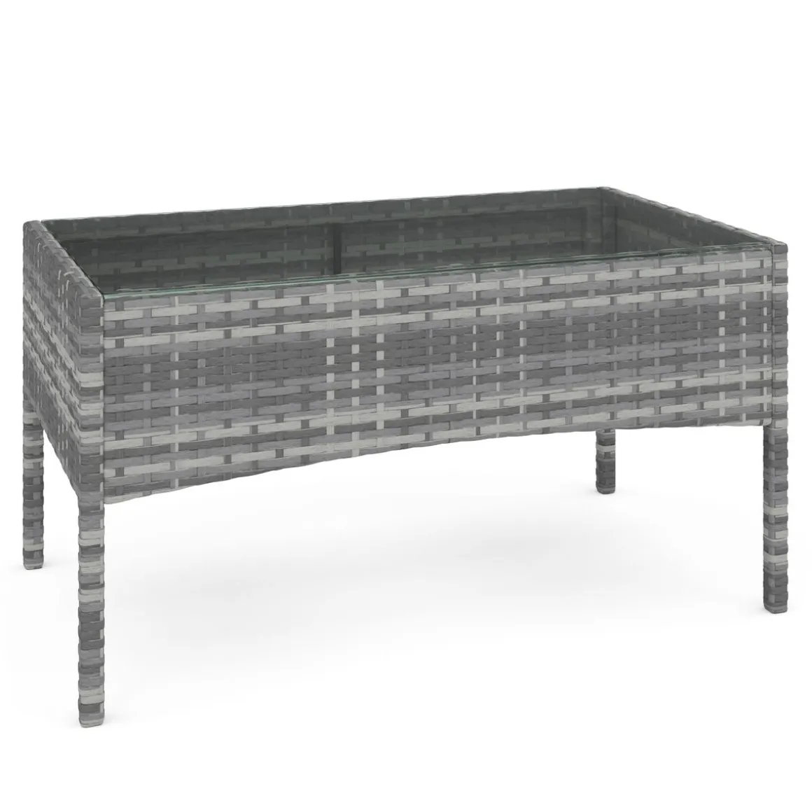 Gartenset Rattan MOLDE grau/beige