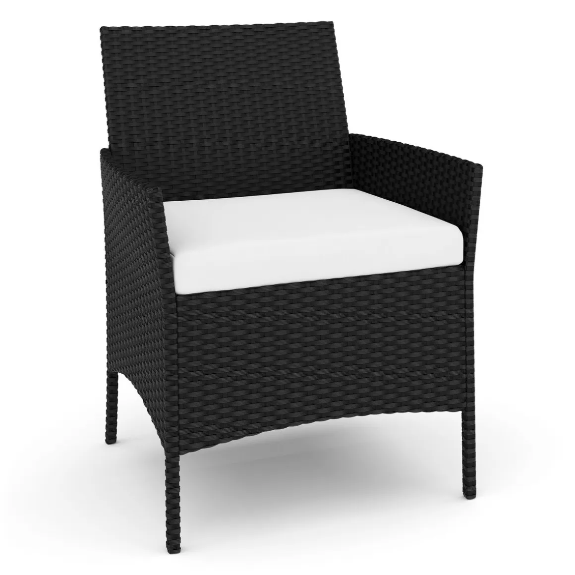 Gartenset Rattan MOLDE schwarz/beige