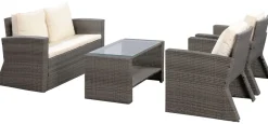 Gartenset SAVONA grau/beige