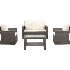 Gartenset SAVONA grau/beige