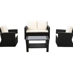 Gartenset SAVONA schwarz/beige