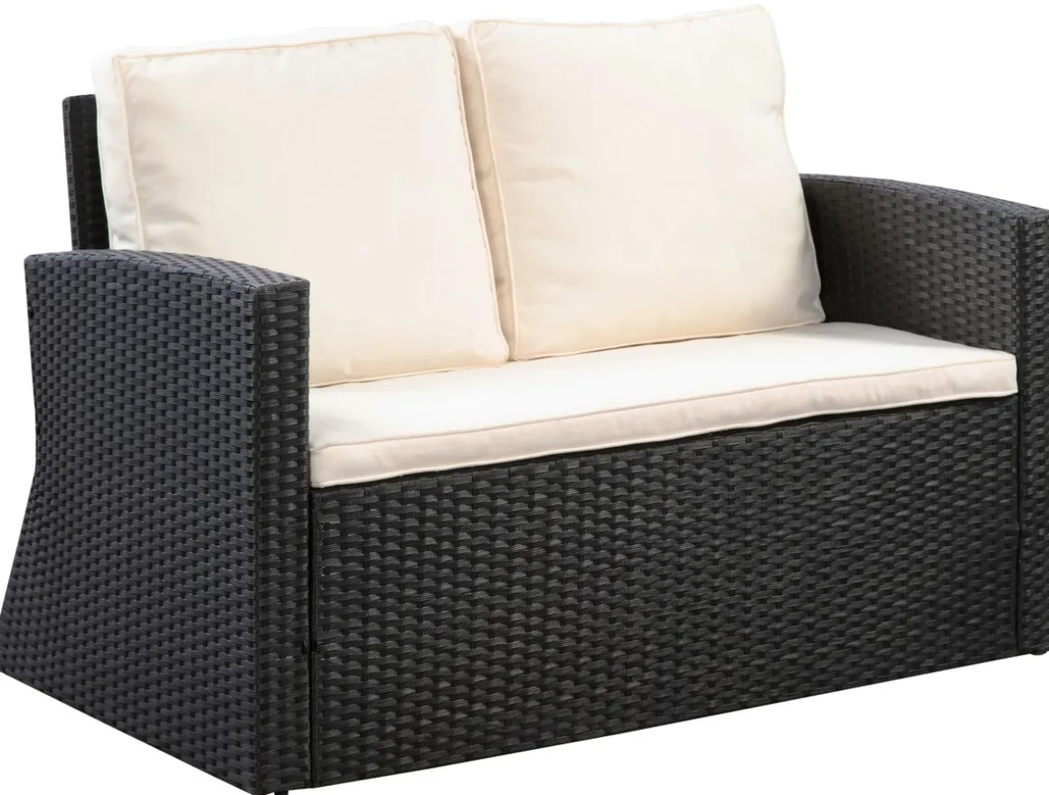 Gartenset SAVONA schwarz/beige