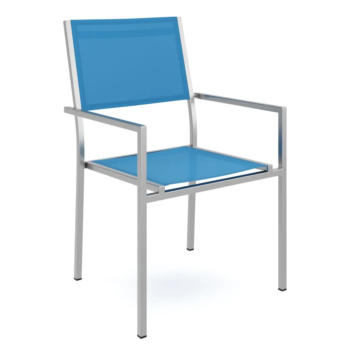Gartenstuhl ELA Edelstahl blau