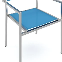 Gartenstuhl ELA Edelstahl blau