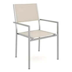 Gartenstuhl ELA Edelstahl weiss