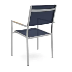 Gartenstuhl ELA TEAK Edelstahl schwarz