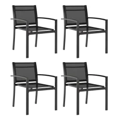 Gartenstuhl 4er Set anthrazit