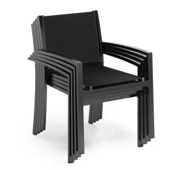 Gartenstuhl 4er Set anthrazit