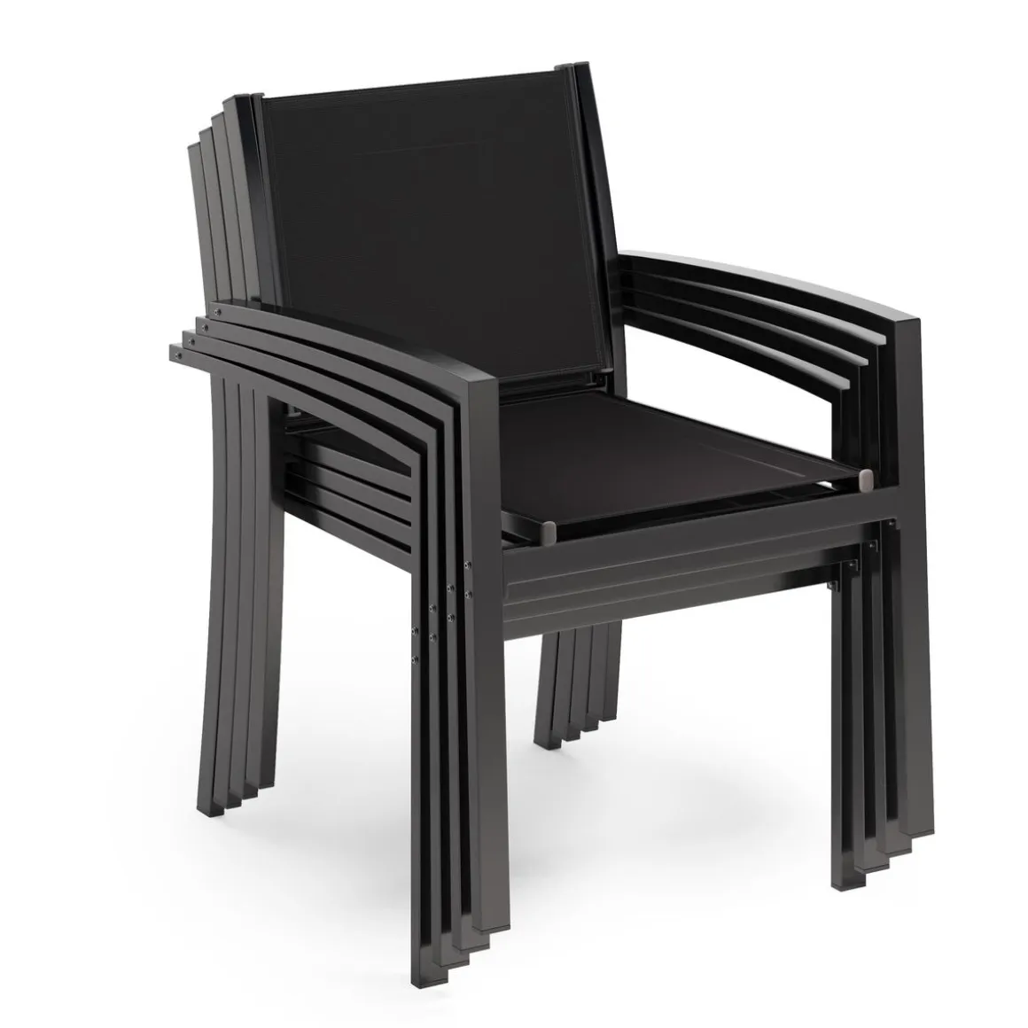 Gartenstuhl 4er Set anthrazit