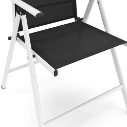 Gartenstuhl EVA 2er Set schwarz/weiss