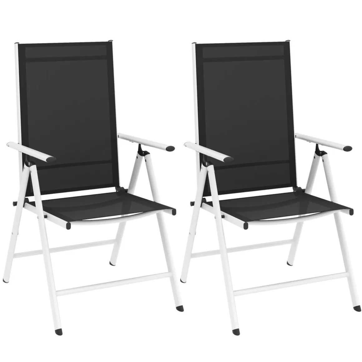 Gartenstuhl EVA 2er Set schwarz/weiss