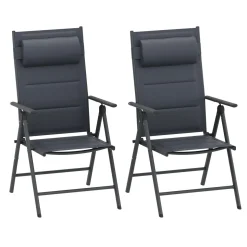 Gartenstuhl FREYA 2er Set anthrazit