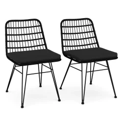 Gartenstuhl JUNO 2er Set schwarz