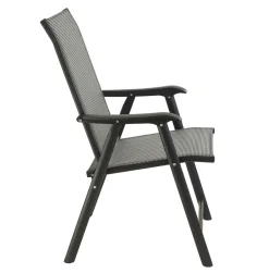 Gartenstuhl klappbar 2er Set anthrazit