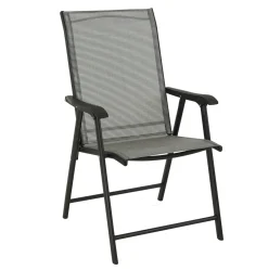 Gartenstuhl klappbar 2er Set anthrazit