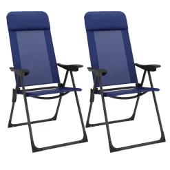 Gartenstuhl LILLIAN 2er Set blau/schwarz