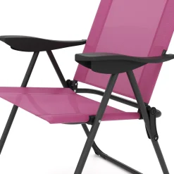 Gartenstuhl LILLIAN 2er Set pink/schwarz