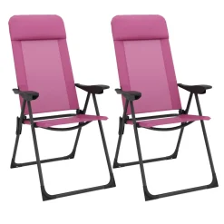 Gartenstuhl LILLIAN 2er Set pink/schwarz