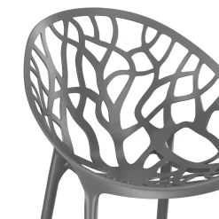Gartenstuhl LIVA 4er Set anthrazit