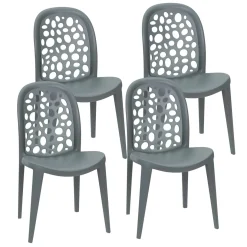 Gartenstuhl LONA 4er Set grau