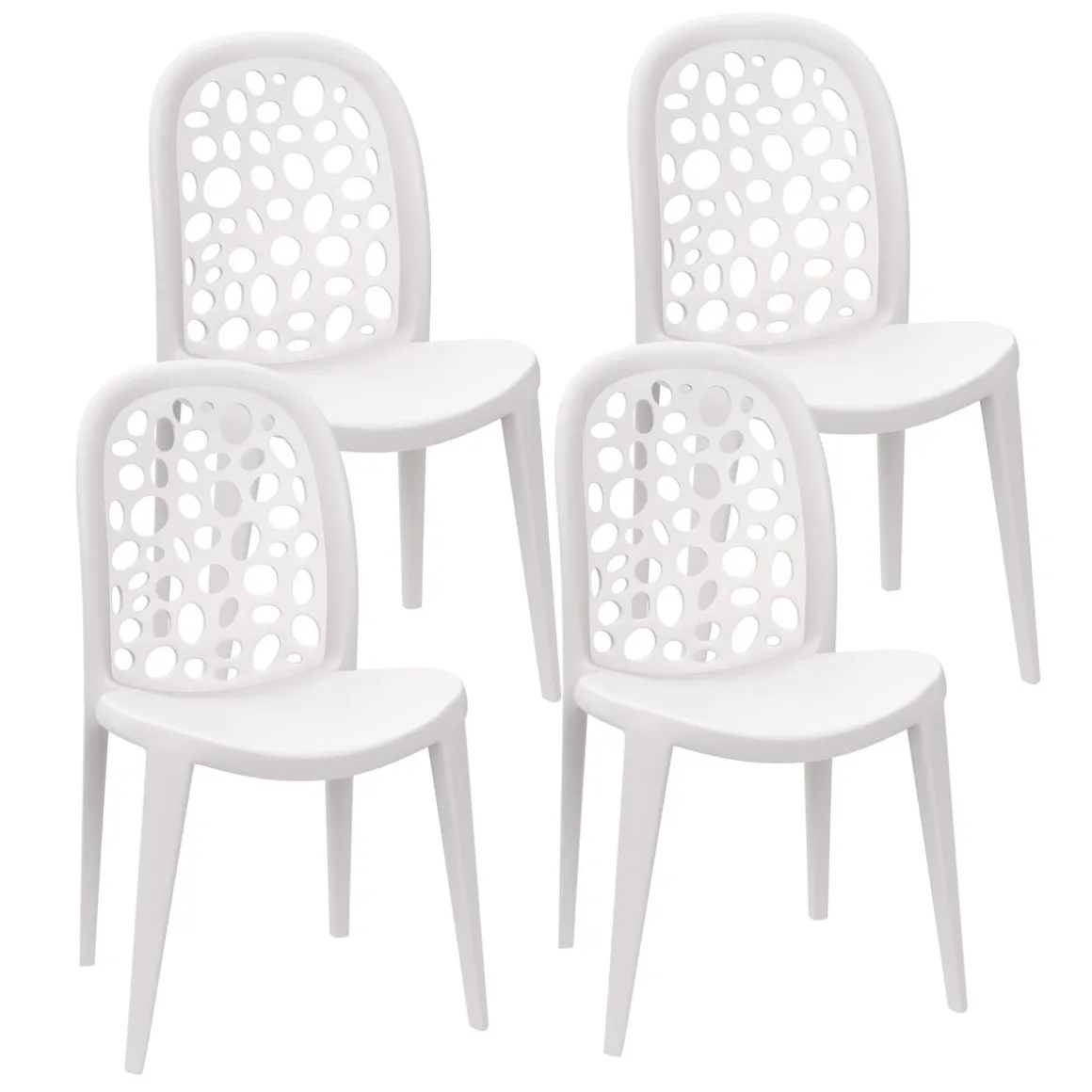 Gartenstuhl LONA 4er Set weiss