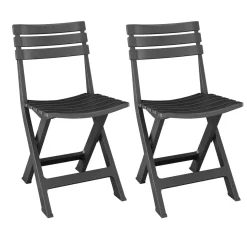 Gartenstuhl MARCO klappbar 2er Set schwarz