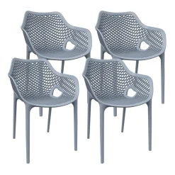 Gartenstuhl MATS 4er Set anthrazit