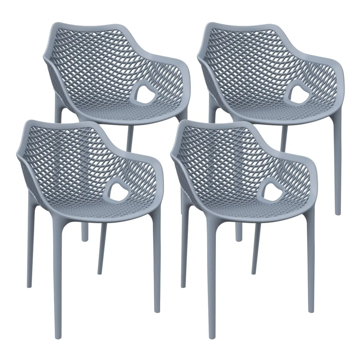 Gartenstuhl MATS 4er Set anthrazit