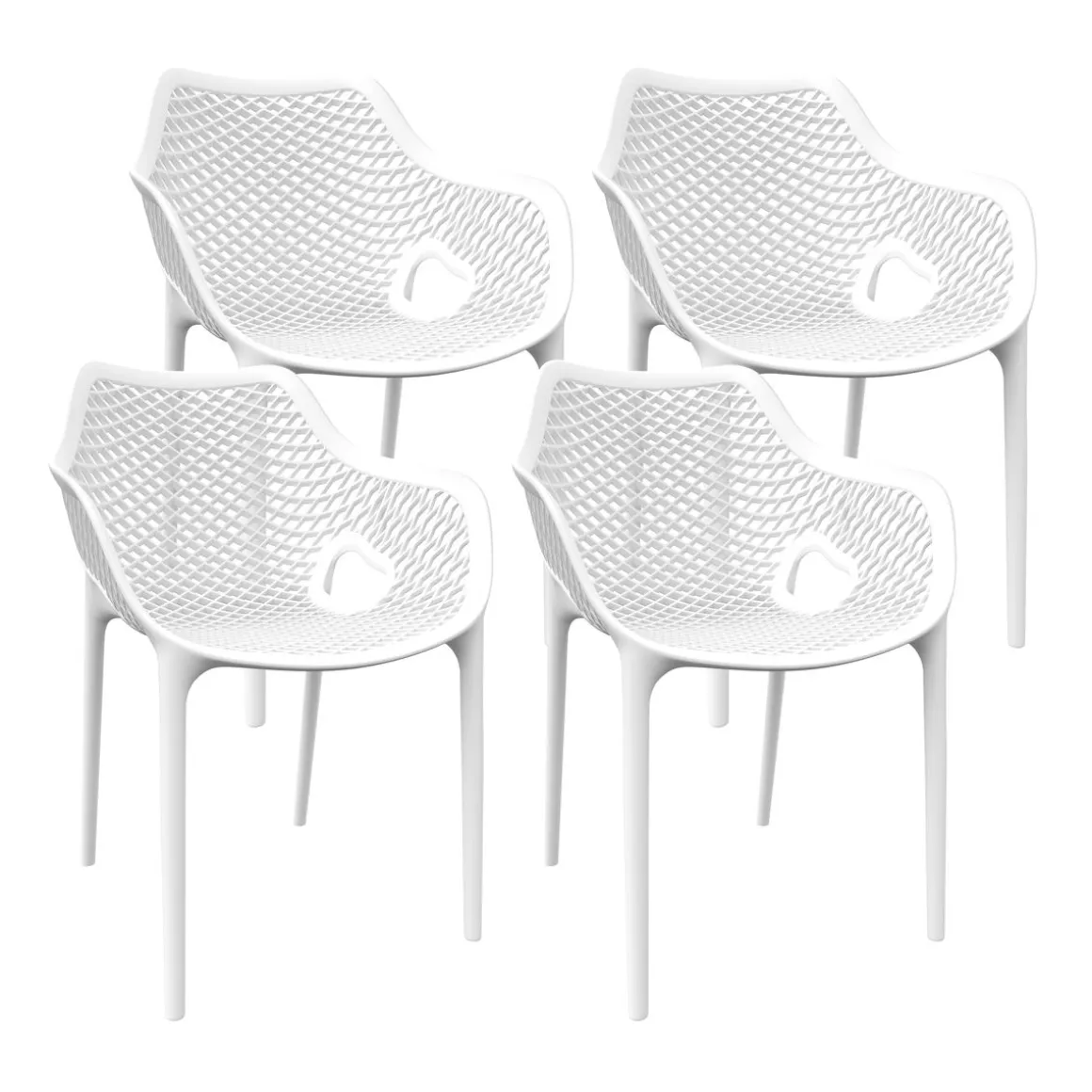 Gartenstuhl MATS 4er Set weiss