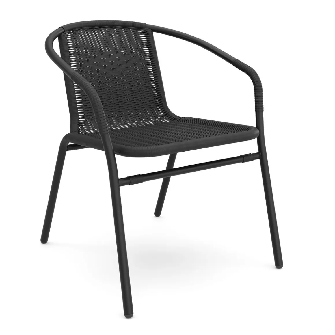 Gartenstuhl NOA Rattan schwarz